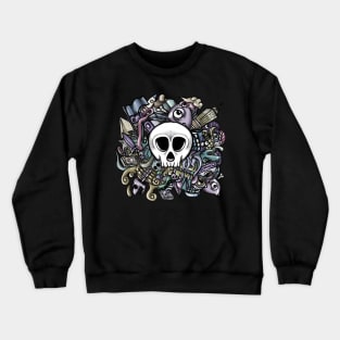 Doodle Skull Crewneck Sweatshirt